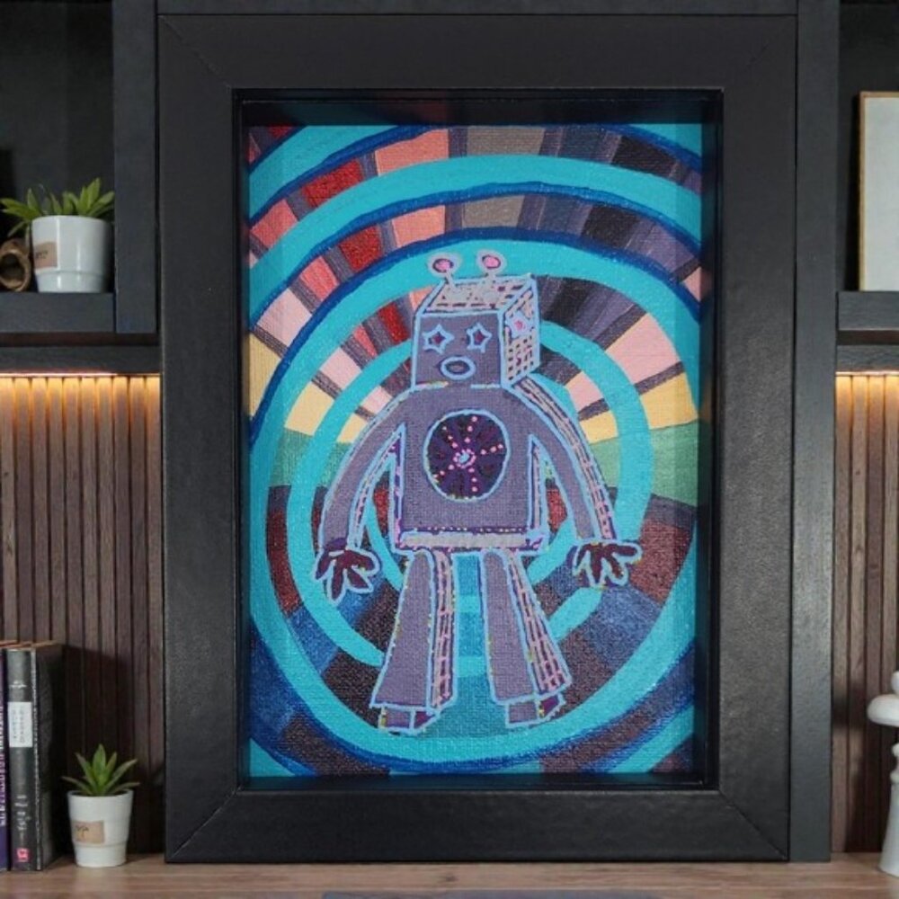 Hand Crafted Wall Art "Spiraling into Imagination" by Butterfly Rising Designs